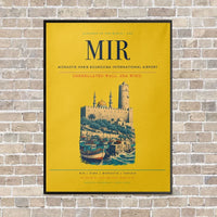 Thumbnail for Monastir Habib Bourguiba International Airport MIR vertical canvas print - framed - yellow background