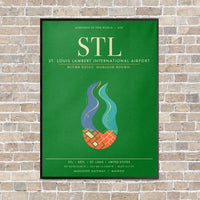 Thumbnail for St. Louis Lambert International Airport STL - Canvas Framed - Green
