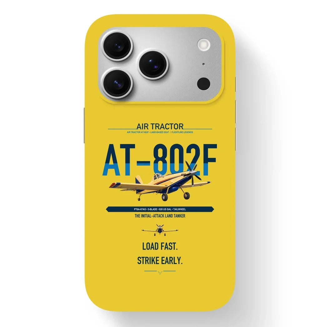Air Tractor AT-802F design on yellow magsafe iphone case, for iPhone 17 Pro