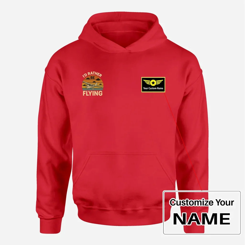 Customisable I'd Rather Be Flying Hoodie - view 17