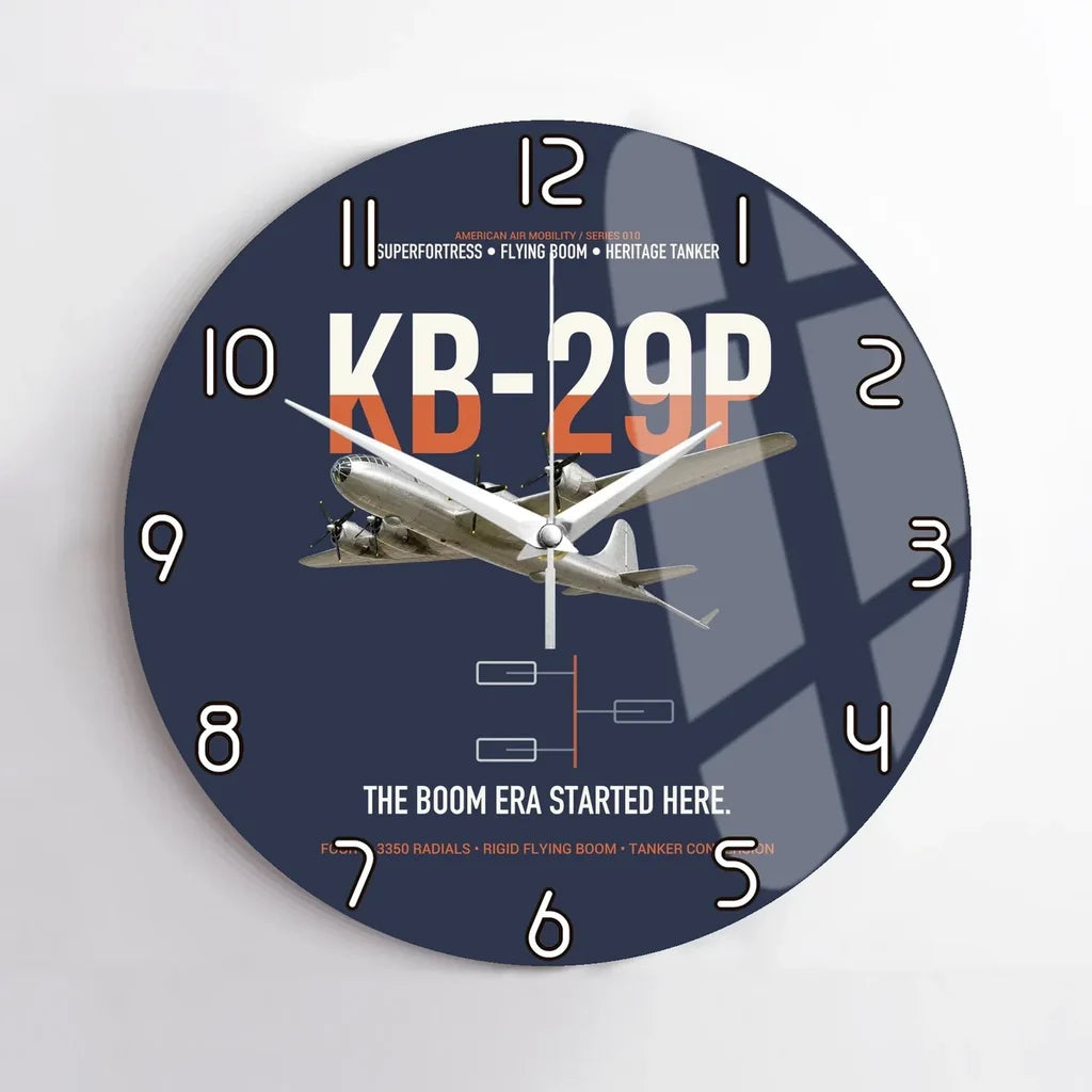 KB-29P SUPERFORTRESS design on navy blue no frame wall clock