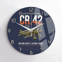 Thumbnail for Fiat CR.42 Falco design on navy blue no frame wall clock