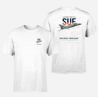 Thumbnail for Dassault Super Étendard design on white t-shirt, double-side print