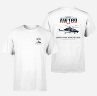 Thumbnail for Leonardo AW169 design on white t-shirt, double-side print