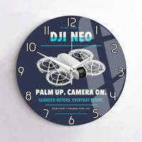Thumbnail for DJI Neo design on navy blue no frame wall clock