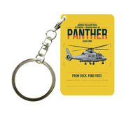 Thumbnail for Airbus Helicopters AS565 MBe Panther design on yellow designed key chain, double-side print