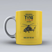 Thumbnail for Turkish Aerospace T129 ATAK Phase 2 design on yellow ceramic mug, double-side print