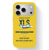 Thumbnail for Cessna Citation XLS design on yellow magsafe iphone case, for iPhone 17 Pro