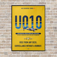 Thumbnail for Airbus U010 Aliaca VTOL vertical canvas print - framed - yellow background