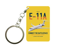 Thumbnail for E-11A BACN design on yellow designed key chain, double-side print