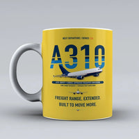 Thumbnail for A310-300P2F Mug design on yellow airbus