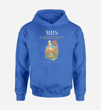Thumbnail for MBS International Airport (MBS) design on blue hoodie single-side print