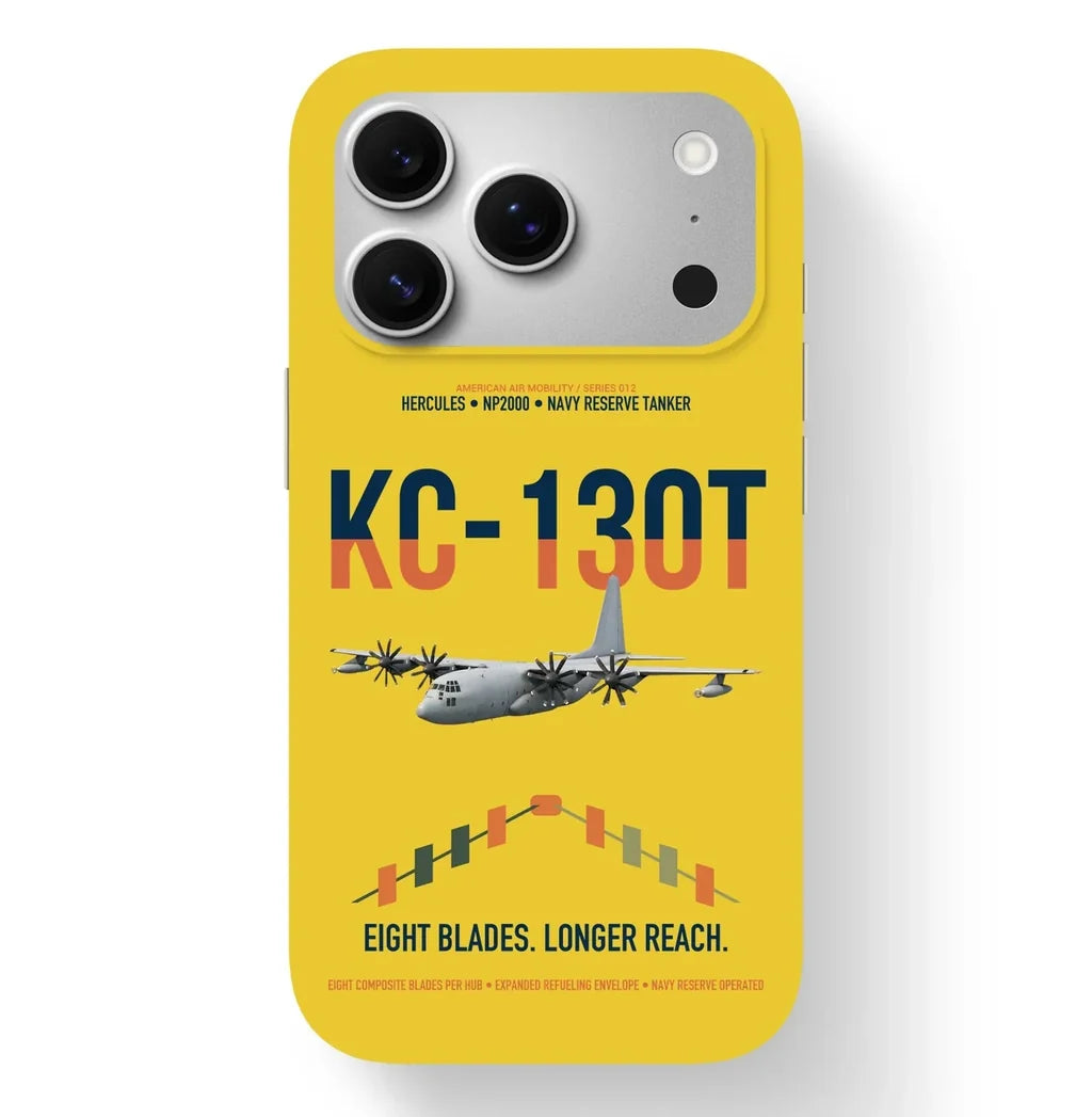 KC-130T NP2000 design on yellow magsafe iphone case, for iPhone 17 Pro