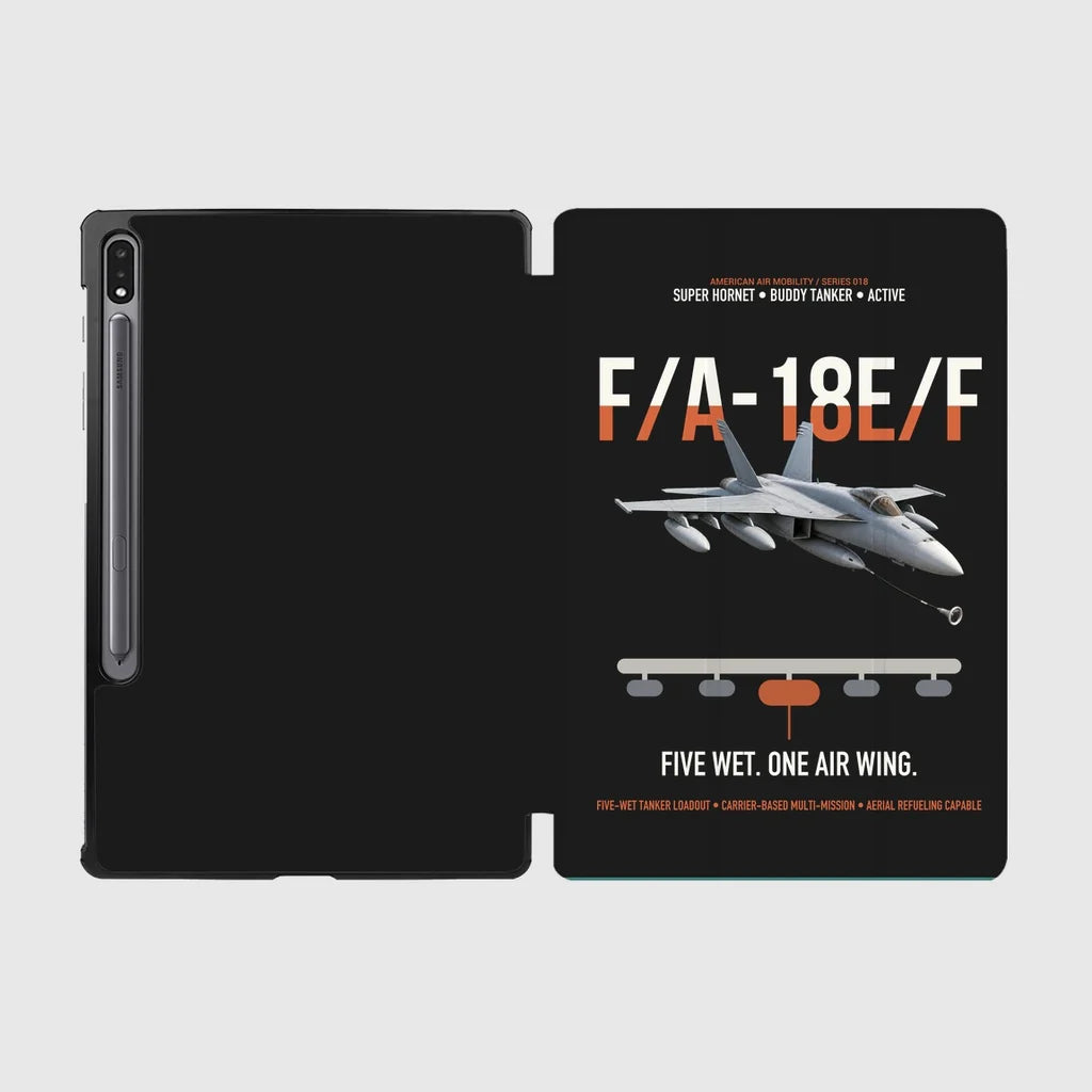 F A-18E F Buddy Tanker design on black samsung tablet tablet case