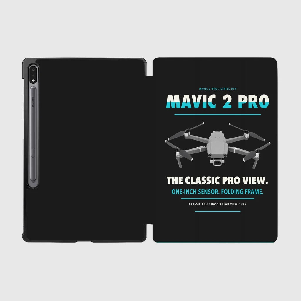 DJI Mavic 2 Pro design on black samsung tablet tablet case