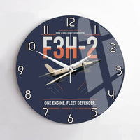 Thumbnail for F3H-2 Demon design on navy blue no frame wall clock