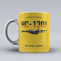 Thumbnail for HC-130J COMBAT KING II design on yellow ceramic mug, double-side print