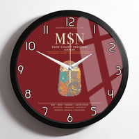 Thumbnail for Dane County Regional Airport Madison MSN Wall-Clock Framed - Dark Red