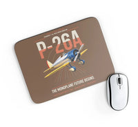 Thumbnail for Boeing P-26A Peashooter design on brown rectangle mouse pad