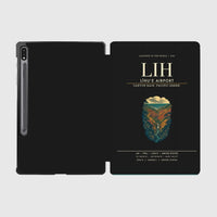 Thumbnail for Līhuʻe Airport (LIH) design on black samsung tablet tablet case