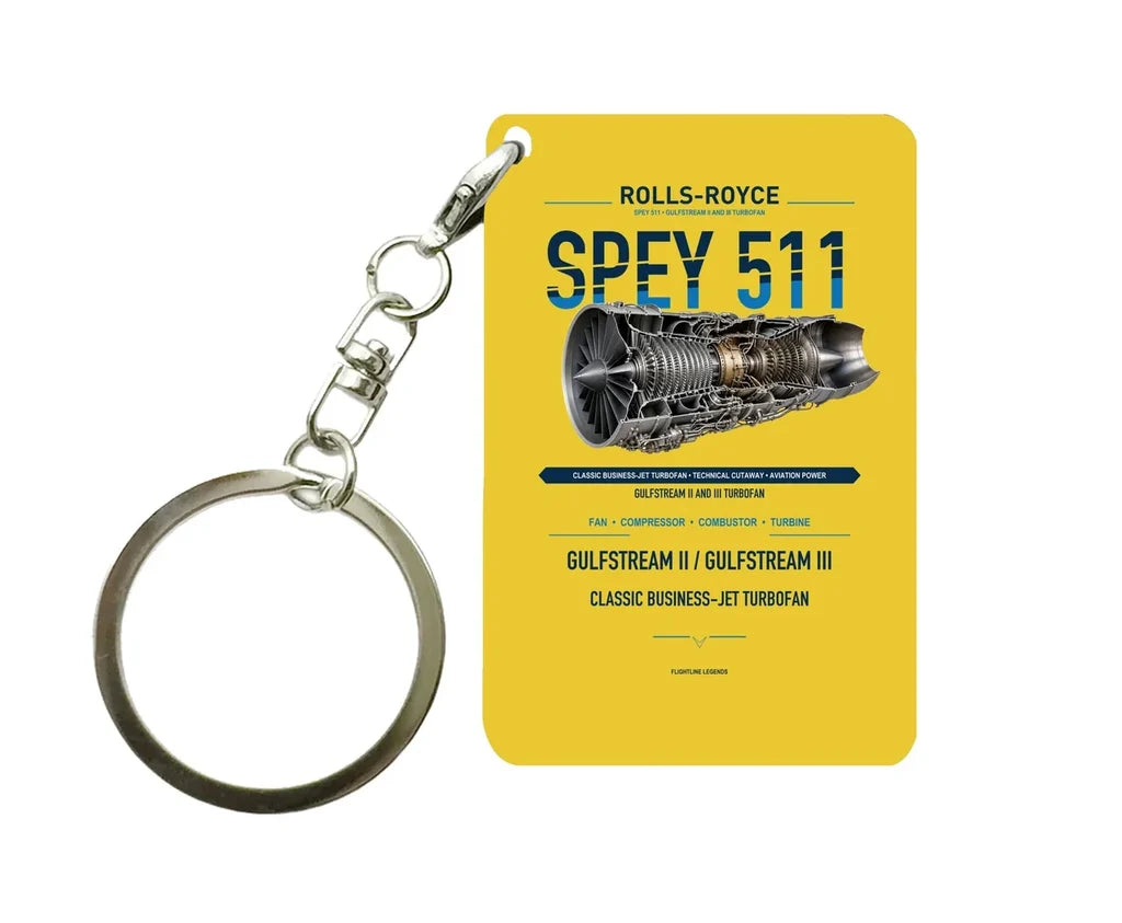 SPEY 511 Key Chain design on yellow key chain