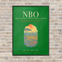 Thumbnail for Jomo Kenyatta International Airport Nairobi NBO - Canvas Framed - Green