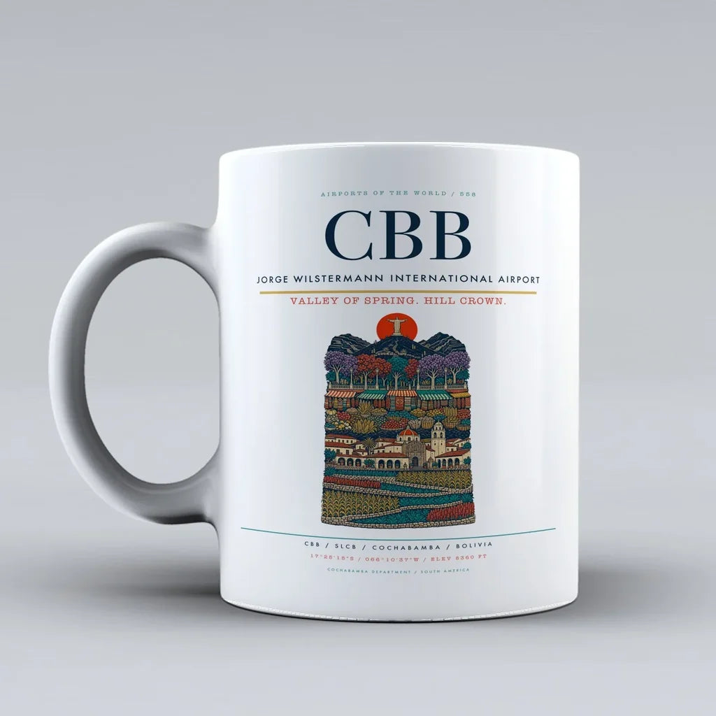 Jorge Wilstermann International Airport CBB Mug - White