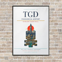 Thumbnail for Podgorica Airport TGD - Canvas Framed - White