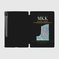 Thumbnail for Molokai Airport (MKK) design on black samsung tablet tablet case