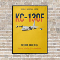 Thumbnail for KC-130F BuNo 149798 vertical canvas print - framed - yellow background