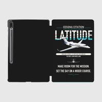 Thumbnail for Cessna Citation Latitude design on black samsung tablet tablet case