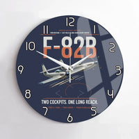 Thumbnail for F-82B Twin Mustang design on navy blue no frame wall clock