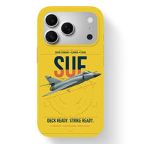 Thumbnail for Dassault Super Étendard design on yellow magsafe iphone case, for iPhone 17 Pro