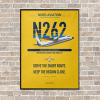 Thumbnail for Nord 262A vertical canvas print - framed - yellow background