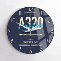 Thumbnail for Airbus A320P2F design on navy blue no frame wall clock
