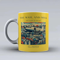 Thumbnail for VINTAGE G4098 - The Mail And Milk - Ceramic Mug design on yellow