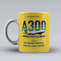 Thumbnail for A300C4-203 Mug design on yellow airbus