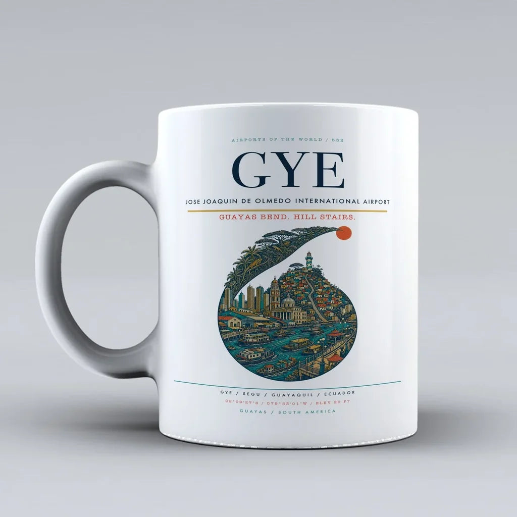 Jose Joaquin de Olmedo International Airport GYE Mug - White