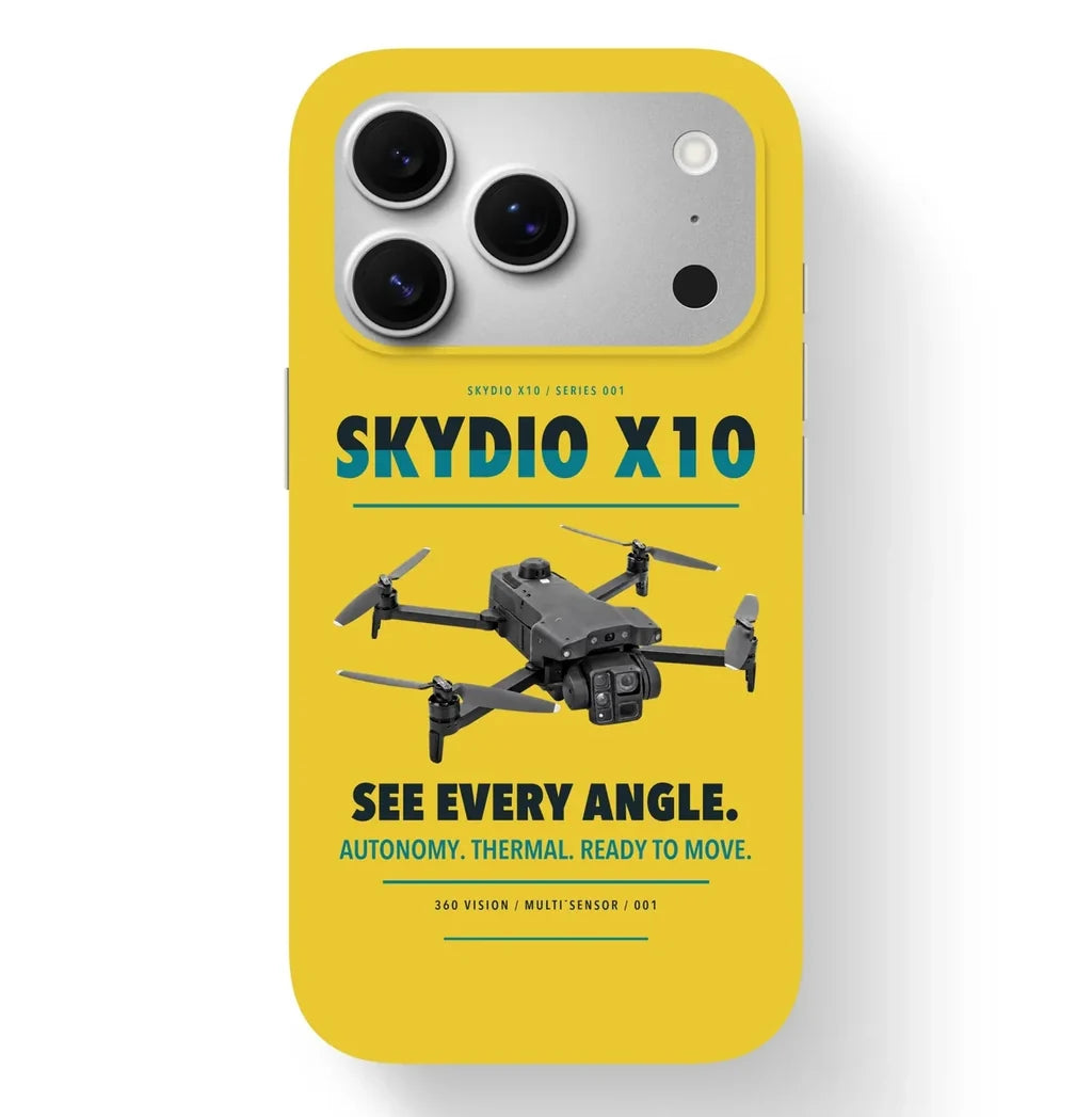 Skydio X10 Case design on yellow iphone case