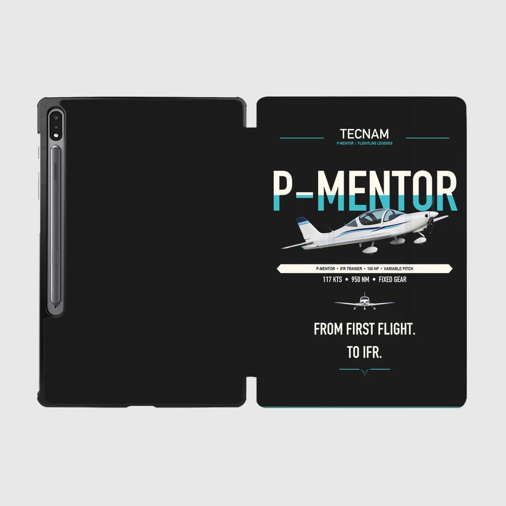Tecnam P-Mentor design on black samsung tablet tablet case