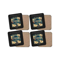 Thumbnail for The Wind Tunnel Model - Designed Coasters design on black 4-pieces-set