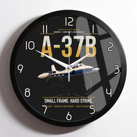 Thumbnail for A-37B Dragonfly design on black framed wall clock
