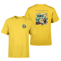 Thumbnail for VINTAGE G4287 - The Powder Morning Lift - Double-Side T-Shirt design on yellow double side t shirt