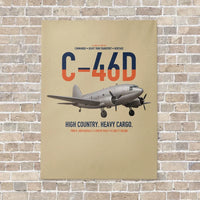 Thumbnail for C-46D Commando vertical canvas print - no frame - beige background