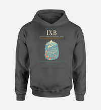 Thumbnail for Bagdogra International Airport (IXB) design on dark gray hoodie single-side print