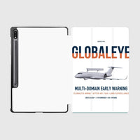 Thumbnail for Saab GlobalEye design on white samsung tablet tablet case