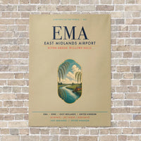 Thumbnail for East Midlands Airport EMA vertical canvas print - no frame - beige background
