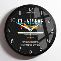 Thumbnail for Canadair CL-415EAF design on black framed wall clock