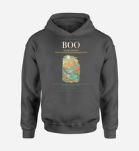 Thumbnail for Bodø Airport (BOO) design on dark gray hoodie single-side print