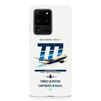 Thumbnail for Boeing 777F design on samsung case - white